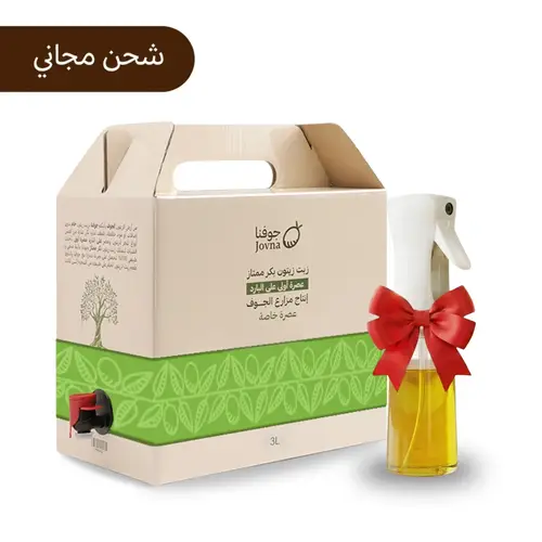 زيت زيتون 3 لتر عصرة اولى على البارد بكر ممتاز (عصرة خاصة)