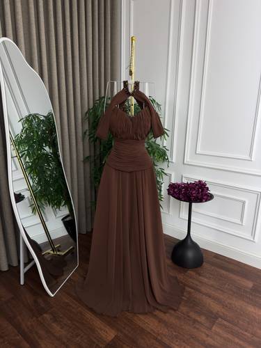 فستان سهره شيفون جورجيت  - S