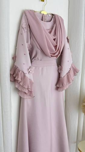 فستان ناعم مورد  - 3XL - عودي 