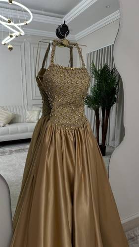 فستان سهره مزين بكرستال  - S