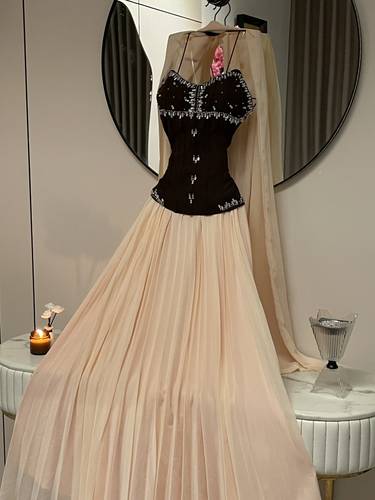 فستان سهره كورسيه مع شال  - S