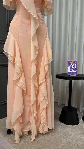 فستان ناعم شيفون  - 3XL - خربزي