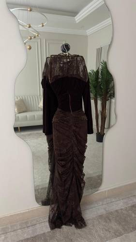 فستان سهره مخمل  - S