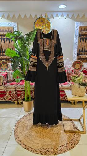 جلابيه عسيري  - 3XL - اسود