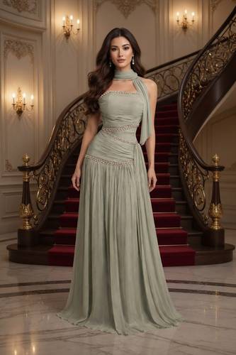 فستان سهره كرنكل تيفاني  - S