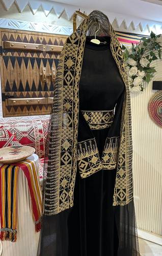 جلابيه تراثيه 3 الوان  - احمر  - 3XL