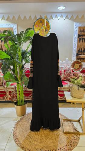 جلابيه عسيري  - 3XL - اسود