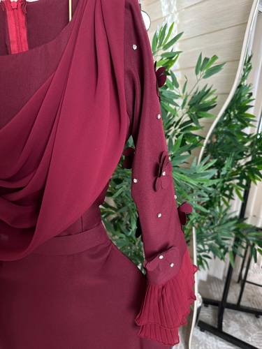 فستان ناعم مورد  - 3XL - عودي 