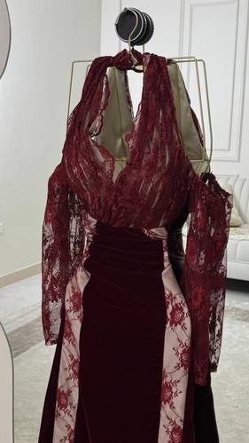 فستان سهره مخمل  - S