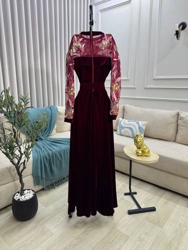 فستان سهره مخمل  - S
