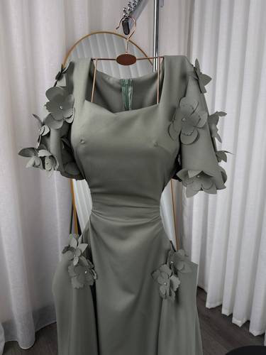 فستان باربي مورد  - عودي  - 3XL