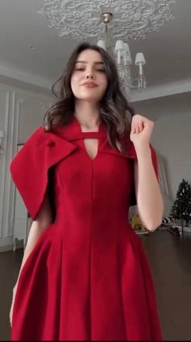 فستان ميد باربي  - احمر  - 3XL
