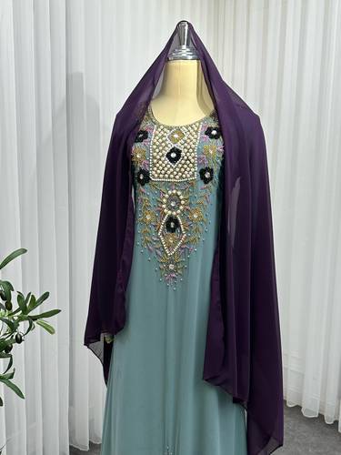 جلابيه سهره مطرزه بطرحه  - S