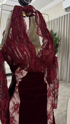 فستان سهره مخمل  - S