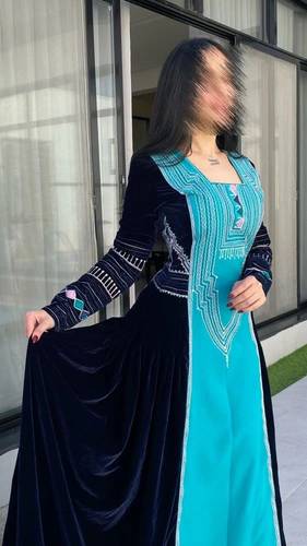 جلابيه عسيري 3 الوان  - موف - S