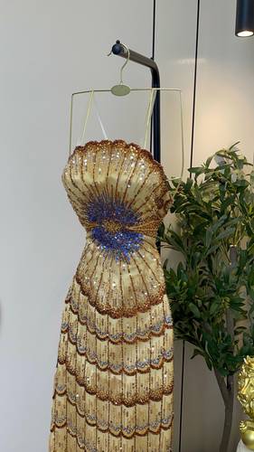 فستان سهره شك بذيل  - S
