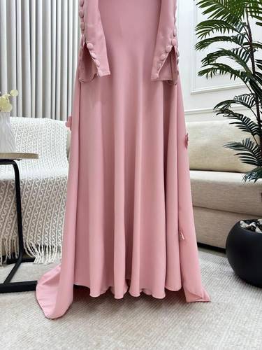 فستان سهره بذيل مورد 3 الوان  - 2XL - لحمي