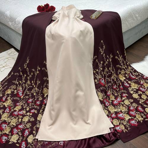 جلابيه مطرزه قطعتين فخمه - 3XL - عودي 