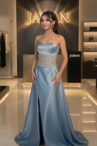 فستان سهره مزين بكرستال  - S
