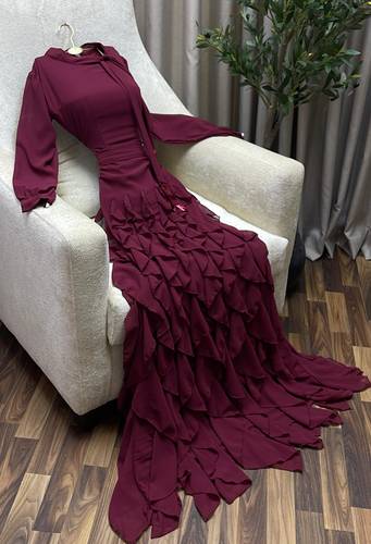 فستان سهره شيفون  - S