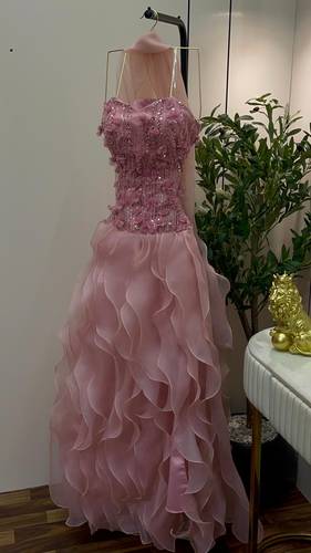 فستان سهره شك مع اورجنزاء  - S