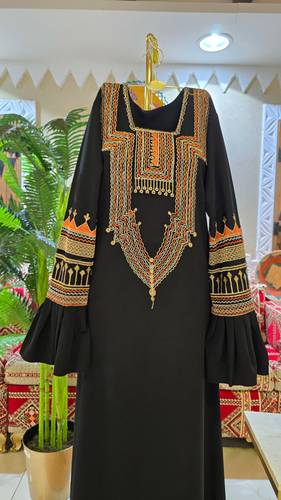 جلابيه عسيري  - 3XL - اسود
