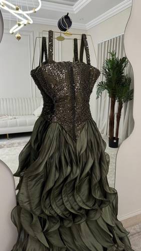 فستان سهره فخم  - احمر  - 3XL