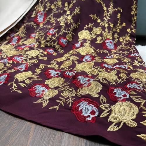 جلابيه مطرزه قطعتين فخمه - 3XL - عودي 
