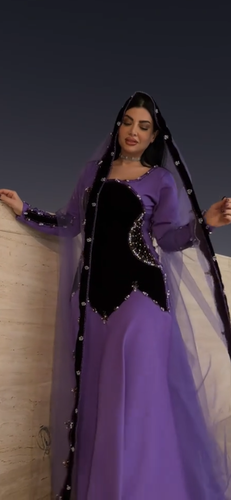 فستان سهره مع بشت تل  - S