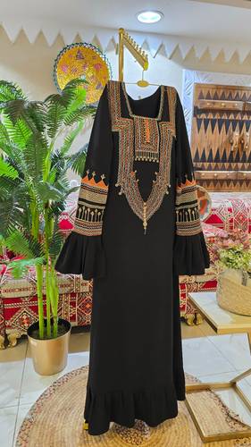 جلابيه عسيري  - 3XL - اسود