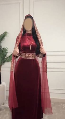 جلابيه تراثيه 3 الوان  - احمر  - 3XL