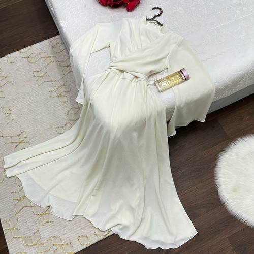فستان ناعم سكري  - سكري - 2XL