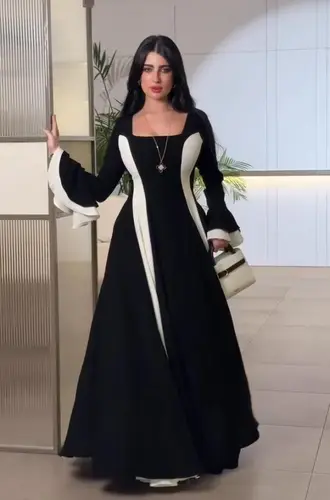 فستان سهره ناعم كلوش   - S