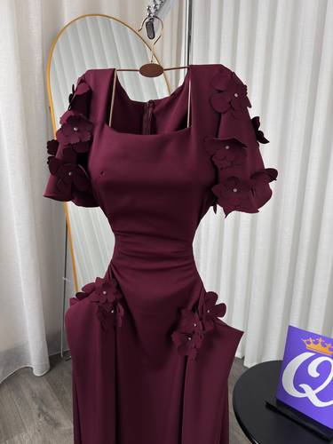 فستان باربي مورد  - عودي  - 3XL