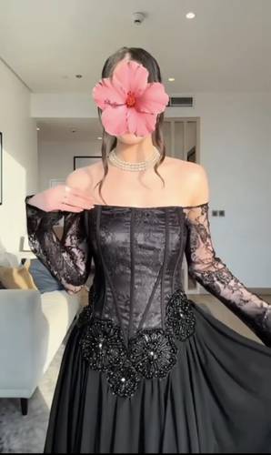 فستان سهره مورد كلوش  - S