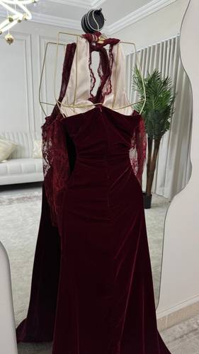 فستان سهره مخمل  - S