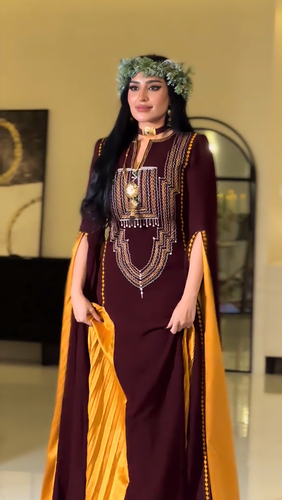 جلابيه عسيري فخمه  - S - برغندي