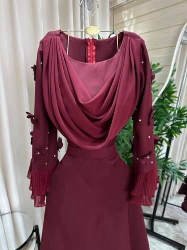 فستان ناعم مورد  - 3XL - عودي 