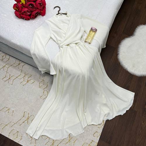 فستان ناعم سكري  - سكري - 2XL