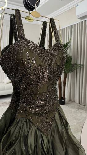 فستان سهره فخم  - احمر  - 3XL