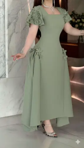 فستان باربي مورد  - عودي  - 3XL