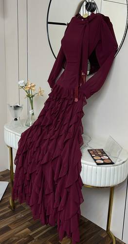 فستان سهره شيفون  - S