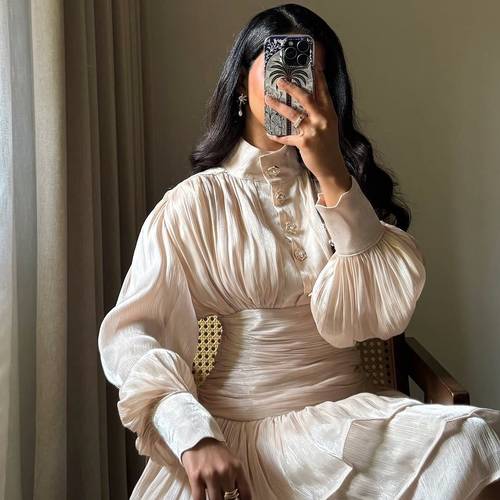 فستان سهره طبقات قصير  - XL