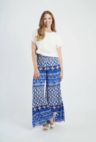 بنطال DERHY الفرنسي – Pantalon BENEDICTE واسع بطبعات إثنية بوهو