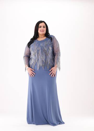    فستان سهرة فاخر من خامة كريب BALERINA