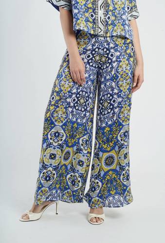 بنطال DERHY الفرنسي Pantalon BERTILLE واسع بطبعات إثنية بوهو