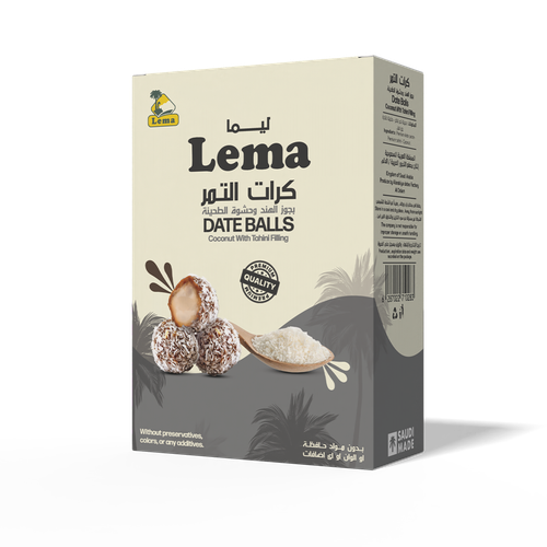 كرات التمر جوز الهند بالطحينة