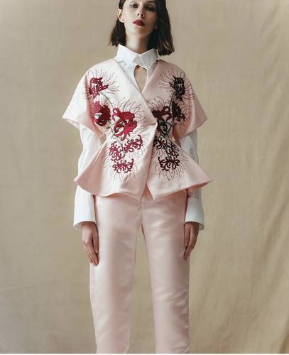 Embroidered Kimono Top and Pants set
