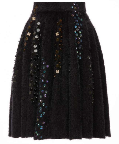 Knitted sequins skirt 