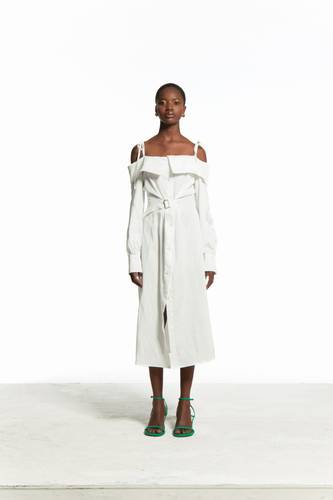 White Embroidered Dress 